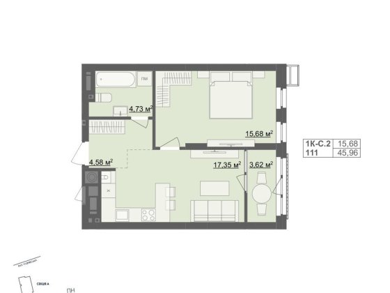 Продам 1 но кімнатну квартиру в ЖК Рівер Сіті 4/11 Житомир