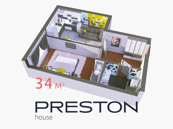 ЗНИЖКИ! Квартира в Києві, квартира 34 м2, квартира Нова Англія Киев