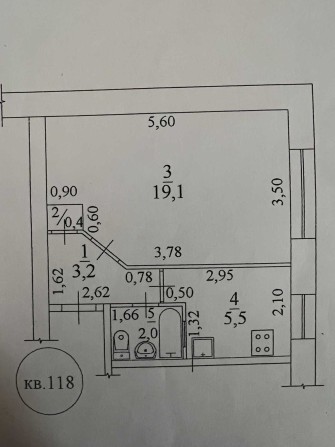 Однокімнатна квартира, Новомиколаївка - фото 1