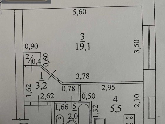 "Продаж 1к. квартири, 5/5 пов., 30.20 м², Новомиколаївка Кропивницький
