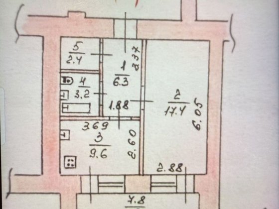 Продам однокімнатну  1-к квартиру 44м² (ВЛАСНИК) Миколаїв