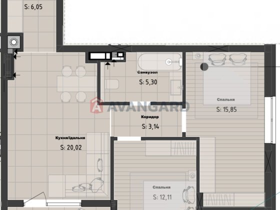 Продаж 2-кімнатної квартири з лоджією в ЖК «Кленовий двір» Львов