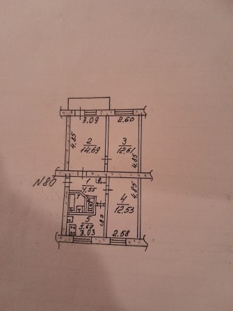 Трёхкомнатная квартира - фото 1