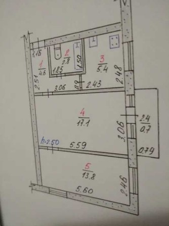 Продаю 2 х комнатную квартиру ЮТЗ - фото 1