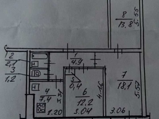 Продам 3 к квартиру ж/м Тополь-2 Днепр
