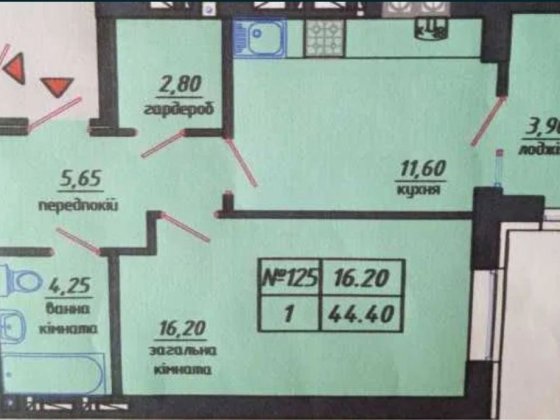 1 кімнатна квартира ЖК ГЛОРІЯ Житомир