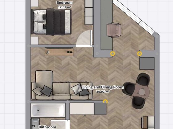 Світла квартира в цегляному будинку Львов