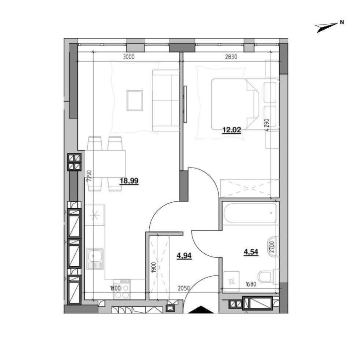 1 кімнатна квартира вул.Шевченка БЕЗ КОМІСІЇ 1600 $ кв.м. - фото 1