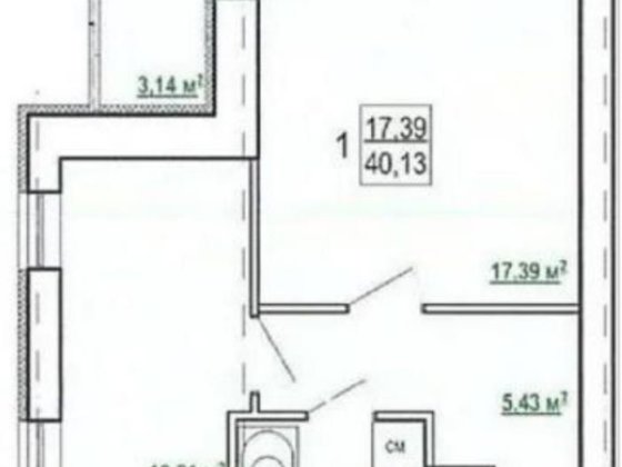 Продам 1 комнатную квартиру ЖК Гидропарк 3 этаж 40м2 VW Харків