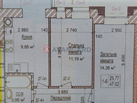 Двокімнатна квартира від власника Софиевская Борщаговка