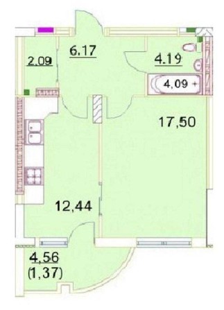 Однокомнатная квартира 44м2 на Гайдара Черемушки Собственник. - фото 1