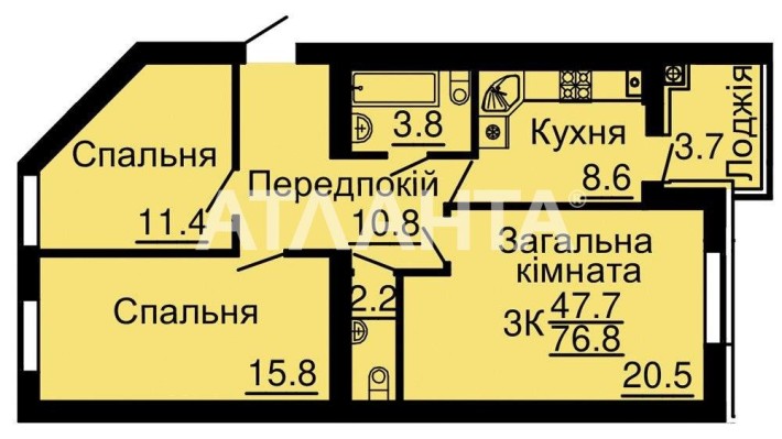 3-х кім. Софіївська Борщагівка ДМЖ, єВідновлення, єОселя 3% та 7% - фото 1