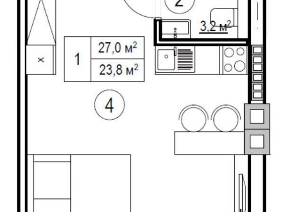 Пропонується квартира 27м2 у КБ "Моя Баварія" Новий Будинок без % Софиевская Борщаговка