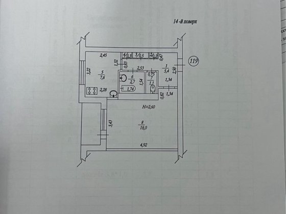 Однакімнатна квартира Харьков