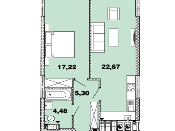 Велика 1-кімн. квартира в останній черзі нового ЖК Петропавлівська Борщагівка