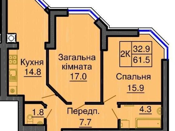 2к квартиру 63 м2  в зданому будинку жк Софія Резиденс є відновлення Софіївська Борщагівка