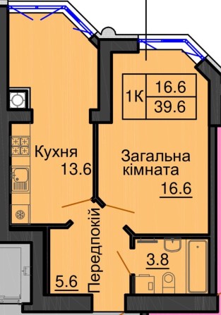 1  к квартира  в ЖК София Резиденс Вид на алею  ціна з офомленням - фото 1