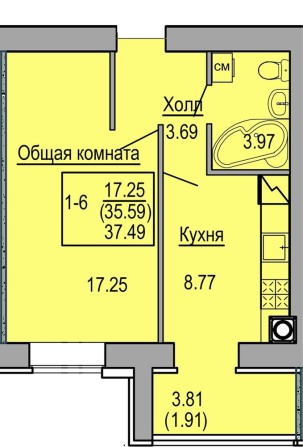 ‼️«Єоселя»Дом Сдан ‼️19,000$первый взнос, Расрочка2года 1к.(37м2) - фото 1
