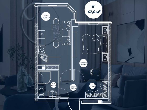 Продаж 1-кімнатної квартири в ЖК «Нова Європа»
