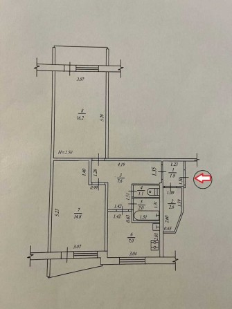 Гараж у подарунок! Продам 2 квартиру покращенного планування на СС1 . - фото 1