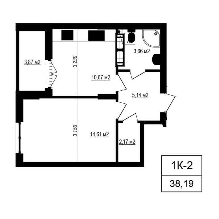 1к-квартира з гардеробом у новому ЖК. Власний ТЦ - фото 1