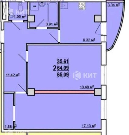 2к. 65м2 ЖК Макеївська(Одесская, ЖК Макеевская, Качановская,17) 121577 - фото 1