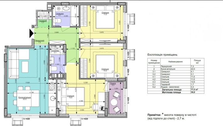 Квартира без ремонту в оренду (файна таун) - фото 1