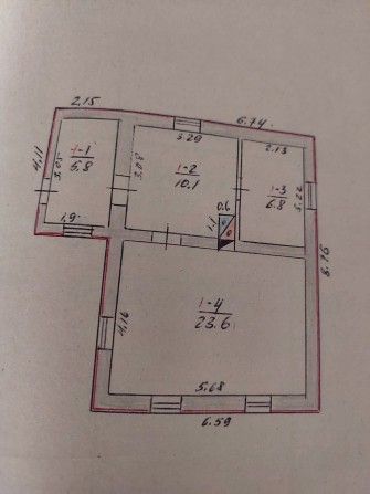 Двух комнатная квартира Богдана Хмельницкого 106-а - фото 1