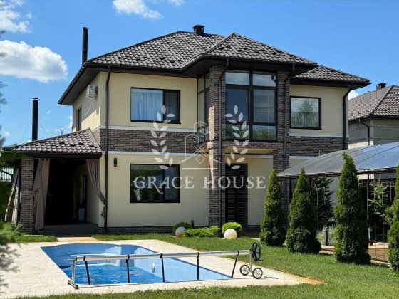 Продаж нового будинку 220м з бассейном с.Гатне, 2 км від Києва Гатне