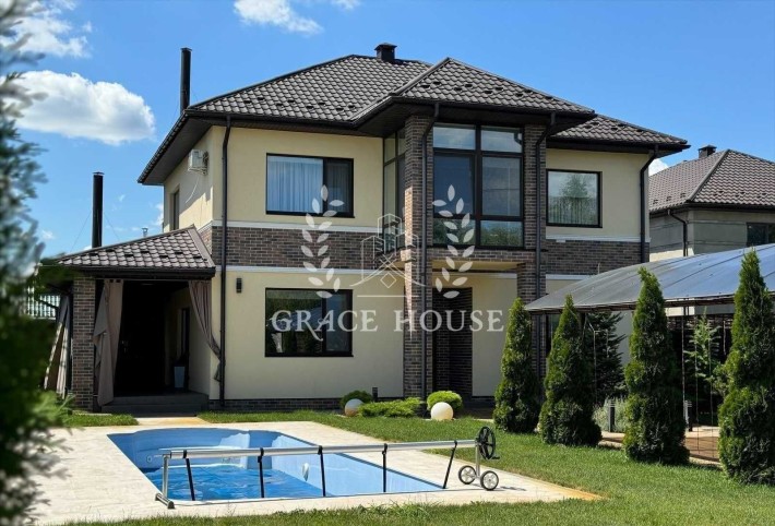 Продаж нового будинку 220м з бассейном с.Гатне, 2 км від Києва - фото 1