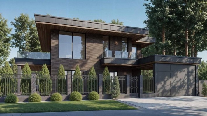 Будинок Hi-Tech. КМ Нова Ходосівка. Серед лісу - фото 1