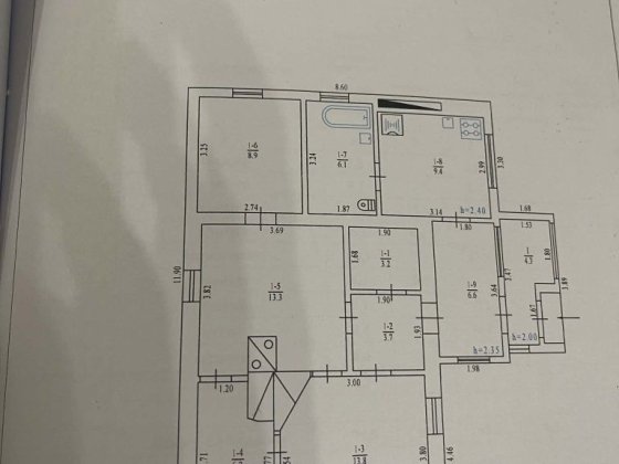 Продам будинок зі всіма зручностями, загальною площею 75 м.кв.,  чотир Зіньків