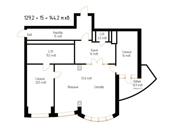 Продаж унікальної 3-кімнатної квартири з ремонтом та меблями Киев