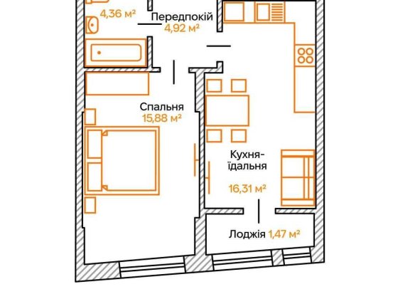 Без%, найкраща ціна. Продаж 1к. квартири без ремонту, ЖК "Svitlo Park" Київ