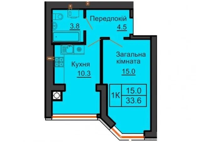Продаж однокімнатної квартири 34 м2 в ЖК Софія Нова - фото 1