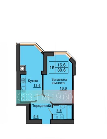 Продаж однокімнатної квартири 39.6 м2 ЖК Софія Нова - фото 1