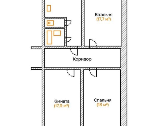 Продаж 3кім. квартири під ремонт, Бориспільська 37. ДМЖ, ЄВІДНОВЛЕННЯ Киев