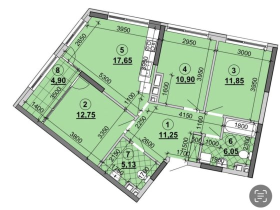 3-кім тип планування 3С3 ЖК Great Грейт Причальна Дніпровська Киев