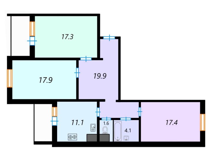 Продаж 3-х кім. квартири вул. Олександри Екстер, 9-А - фото 1