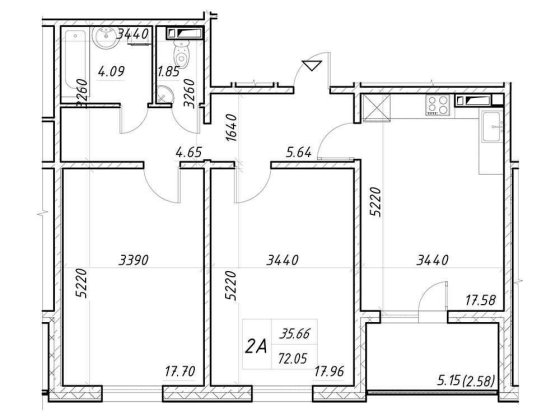 2к квартира 72м ЖК Деснянський вул Електротехніна, 43 еОселя