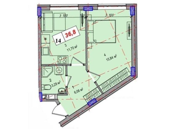 Продам Квартиру 36,8 м2 в Бортничах за 16568 дол. США Киев