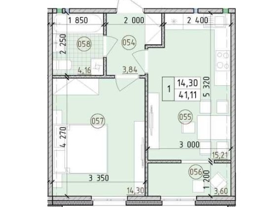 1к квартира 9 поверх (41 м²) | ЖК Нова Англія | Переуступка Киев