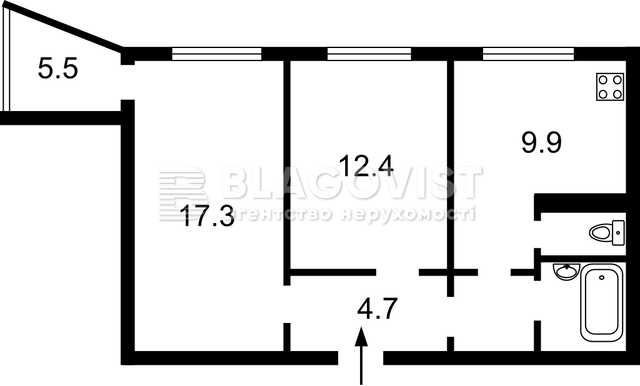 2к Героїв полку «Азов» (Малиновського Марш), 27б Оболонь ! Супер ціна! - фото 1