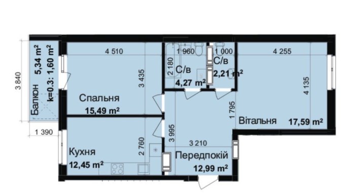 Продаж Кришталеві Джерела 2 кімнатна квартира низький поверх - фото 1