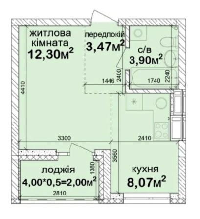 Продаж 1к квартири під ремонт, Кришталеві джерела, метро Теремки - фото 1