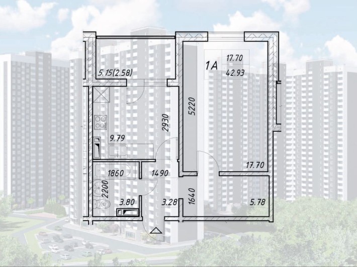 Продам 1к.квартиру Троєщина Електротехнічна 43 - фото 1