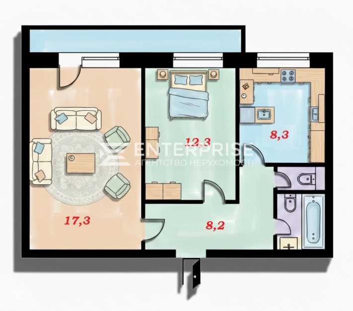Продаж 2-к квартири з ремонтом та меблями  вул. Бальзака Троєщина - фото 1