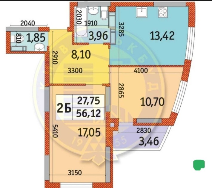 2к квартира вул. Миколи Кибальчича, 2, Частковий ремонт - фото 1