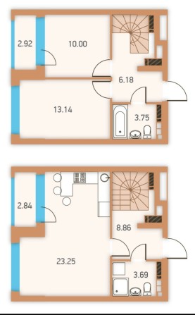 ЖК Twin House 2 рівнева 2-комнатна  квартира - фото 1