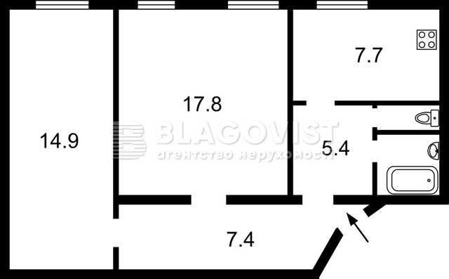 Продаж 2-х кім квартири в цетрі міста Велика Васильківська - фото 1